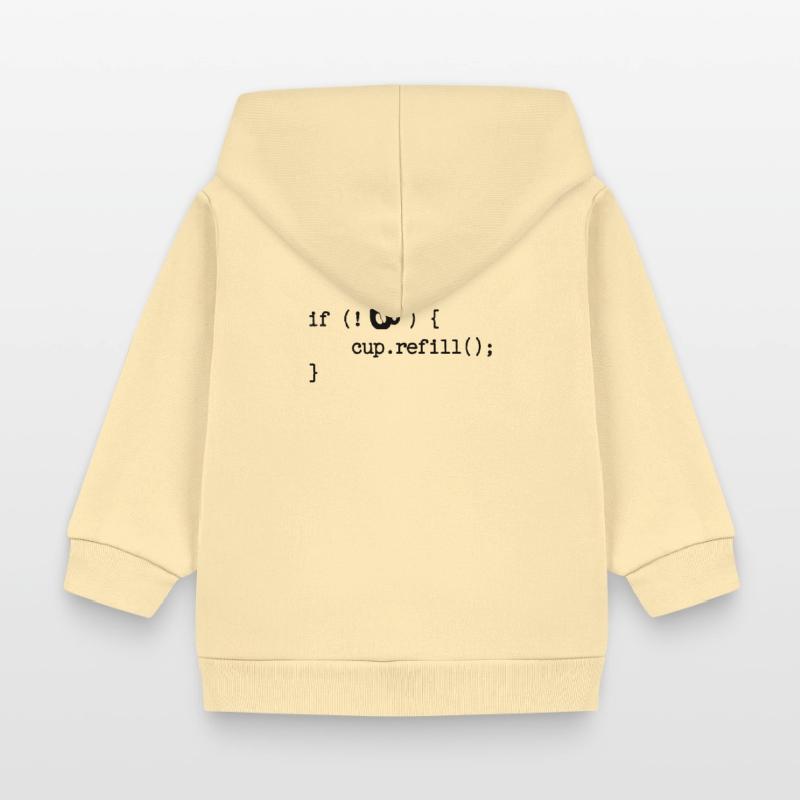 Developer Programmierer Code Webentwickler Debug Baby Organic Kapuzenjacke Baby Connector von Stanley/Stella