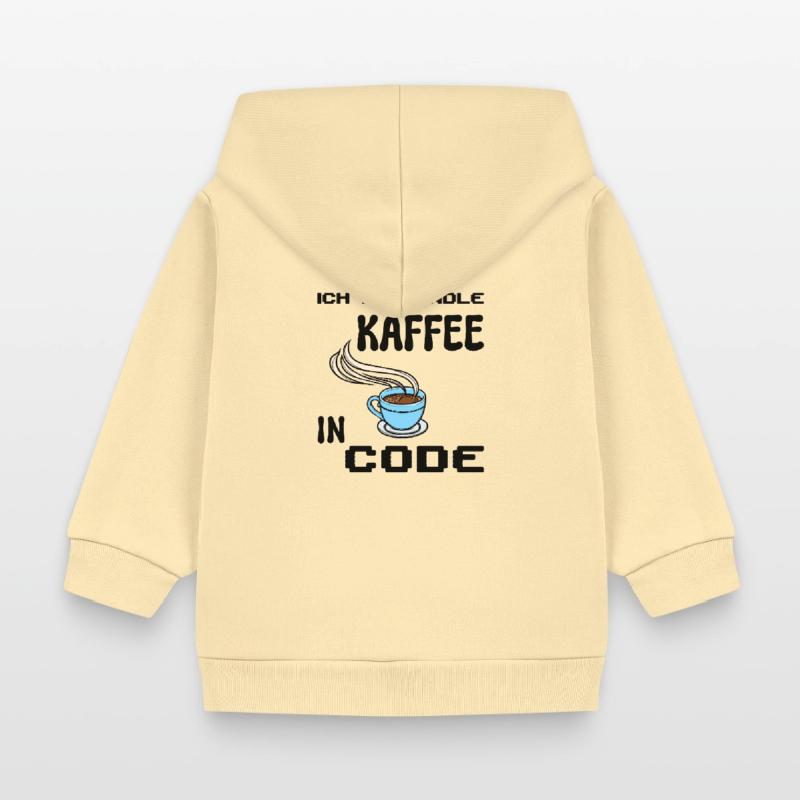 Coden Computerfreak Developer Statement Nerd Baby Organic Kapuzenjacke Baby Connector von Stanley/Stella