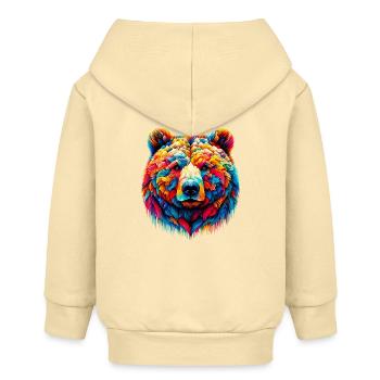 Bär - Baby Organic Kapuzenjacke Baby Connector von Stanley/Stella - Creme - Hinten