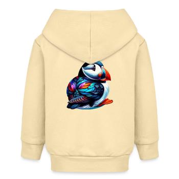 Papageitaucher - Baby Organic Kapuzenjacke Baby Connector von Stanley/Stella - Creme - Hinten