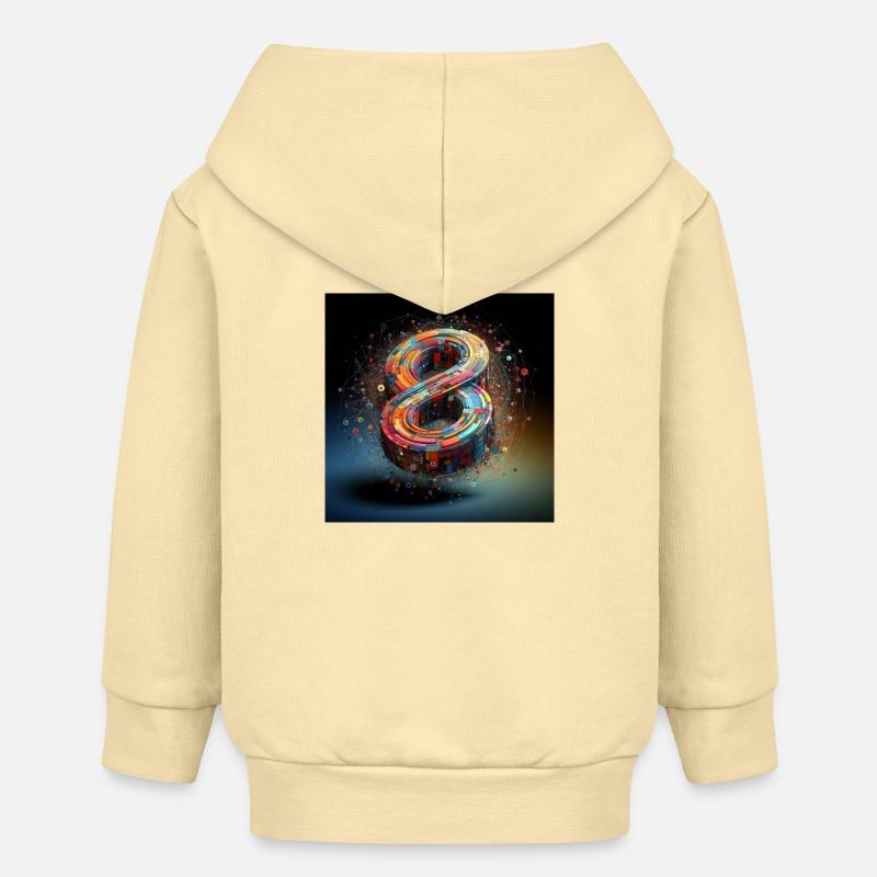 Symbole 1 - Veste à capuche bébé bio Stanley/Stella - crème