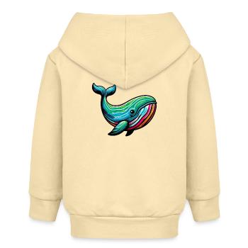 Wal - Baby Organic Kapuzenjacke Baby Connector von Stanley/Stella - Creme - Hinten