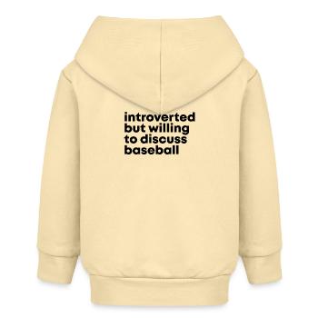 Baseball - Baby Organic Kapuzenjacke Baby Connector von Stanley/Stella - Creme - Hinten
