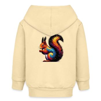 Eichhörnchen - Baby Organic Kapuzenjacke Baby Connector von Stanley/Stella - Creme - Hinten