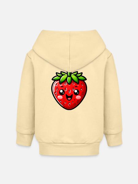 Erdbeeren Erdbeeren - Baby Organic Kapuzenjacke Baby Connector von Stanley/Stella - Creme