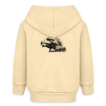 Adlerkopf - Baby Organic Kapuzenjacke Baby Connector von Stanley/Stella - Creme - Hinten