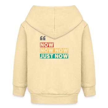 now now - Baby Organic Zip-up Hoodie by Stanley/Stella - cream - Back