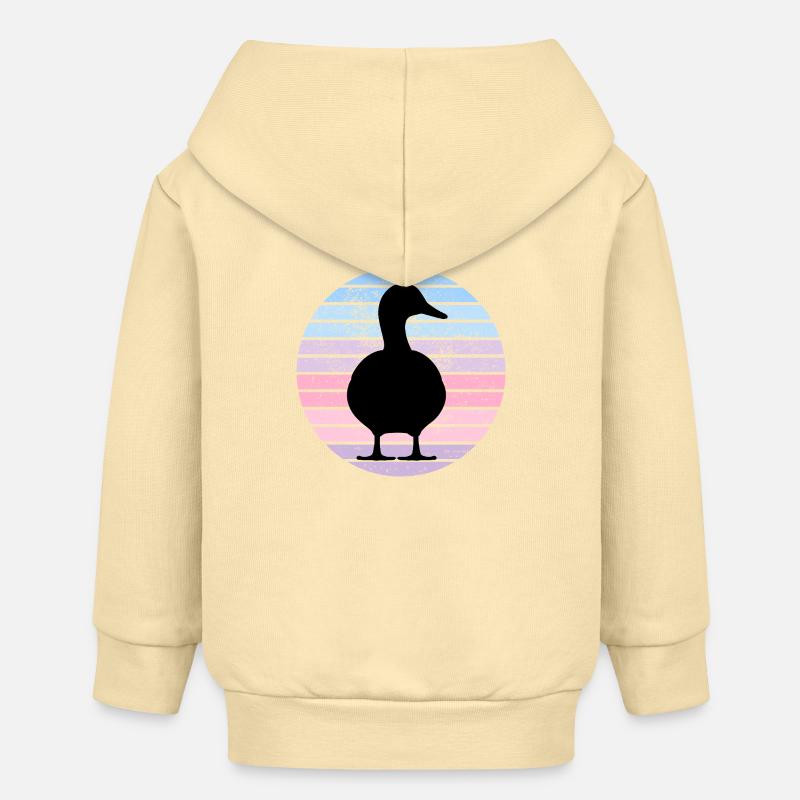 Canard Vintage - Veste à capuche bébé bio Stanley/Stella - crème