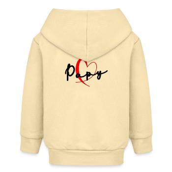 OPA. VATERTAG. ALLES Gute zum Tag des Großvaters. ICH LIEBE DICH. - Baby Organic Kapuzenjacke Baby Connector von Stanley/Stella - Creme - Hinten