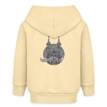 Kathedrale St.Gallen in Chrome - Baby Organic Kapuzenjacke Baby Connector von Stanley/Stella - Creme - Hinten