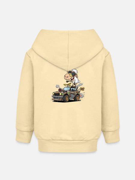 Skurrile Schafe, die brüllen - Baby Organic Kapuzenjacke Baby Connector von Stanley/Stella - Creme