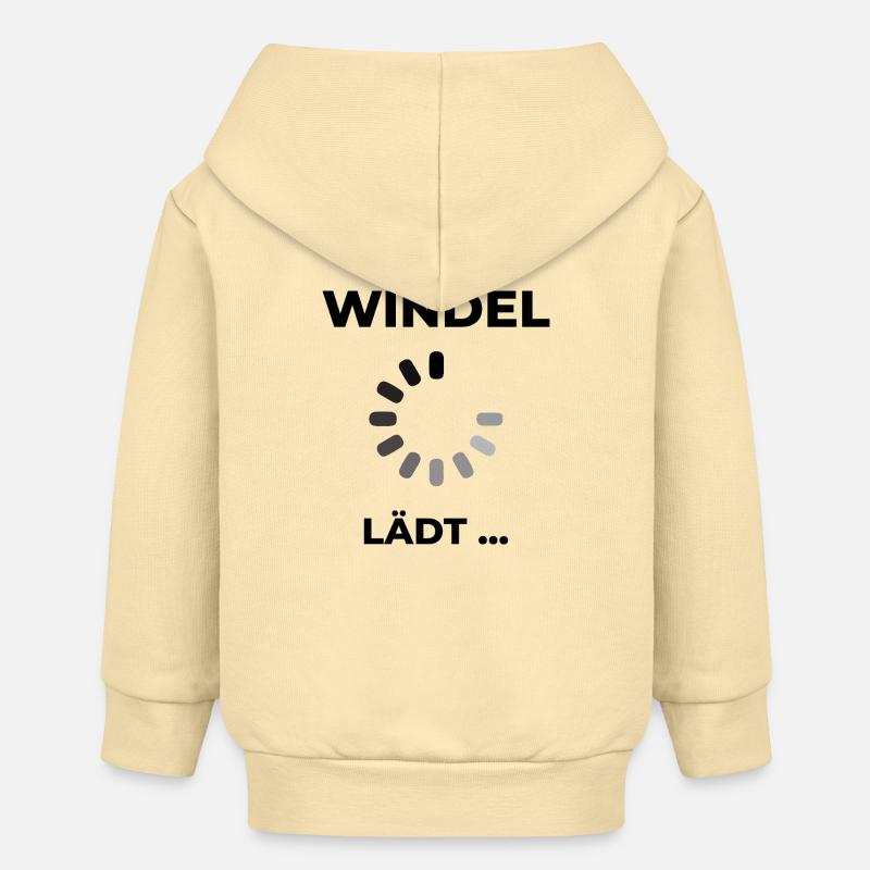 Charges de couches - Veste à capuche bébé bio Stanley/Stella - crème