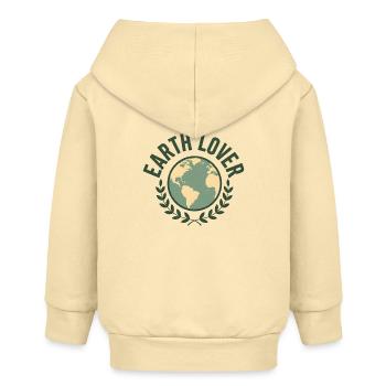 Erdverbundenheit mit Naturmotiven - Baby Organic Kapuzenjacke Baby Connector von Stanley/Stella - Creme - Hinten