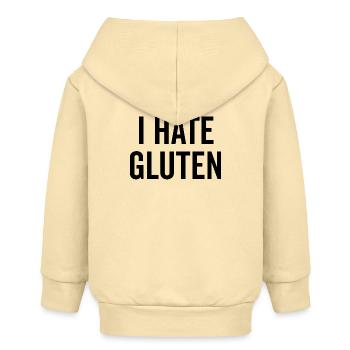 Ich hasse Gluten - Baby Organic Kapuzenjacke Baby Connector von Stanley/Stella - Creme - Hinten
