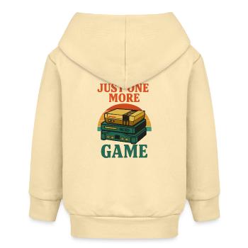 Retro Gaming Stack Illustration - Baby Organic Kapuzenjacke Baby Connector von Stanley/Stella - Creme - Hinten