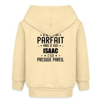 Isaac: authentisch, unvollkommen, oben, Perfektion - Baby Organic Kapuzenjacke Baby Connector von Stanley/Stella - Creme - Hinten