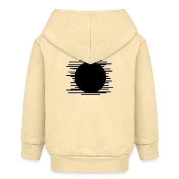 Minimalist Lines pattern design - Baby Organic Zip-up Hoodie by Stanley/Stella - cream - Back