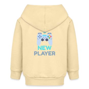 Idée cadeau de baby shower pour nouveau joueur - Veste à capuche bébé bio Stanley/Stella - crème - Dos