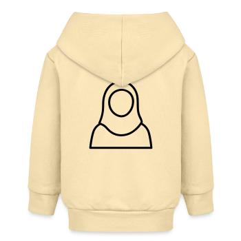 Muslimische Frau - Baby Organic Kapuzenjacke Baby Connector von Stanley/Stella - Creme - Hinten