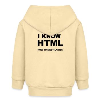 Célibataire et débogage – Chemise de rencontre Funny Nerd - Veste à capuche bébé bio Stanley/Stella - crème - Dos