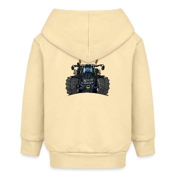 1396-TRACTEUR EN V NOIR - Veste à capuche bébé bio Stanley/Stella - crème - Dos