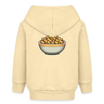 Popcorn-Schale Pixelkunst - Baby Organic Kapuzenjacke Baby Connector von Stanley/Stella - Creme - Hinten