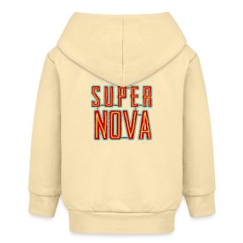 Super Nova Neon Lettering - Baby Organic Zip-up Hoodie by Stanley/Stella - cream - Back