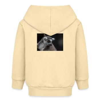 Ring Tailed Lemur - Baby Organic Zip-up Hoodie by Stanley/Stella - cream - Back