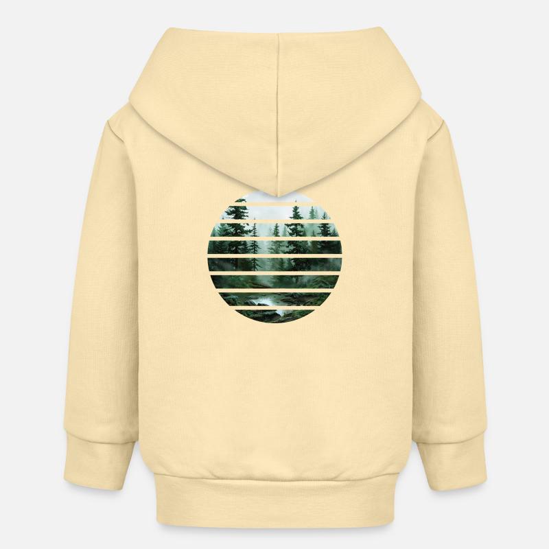 Forêt - Veste à capuche bébé bio Stanley/Stella - crème