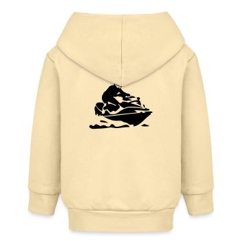 Jetski - Baby Organic Kapuzenjacke Baby Connector von Stanley/Stella - Creme - Hinten