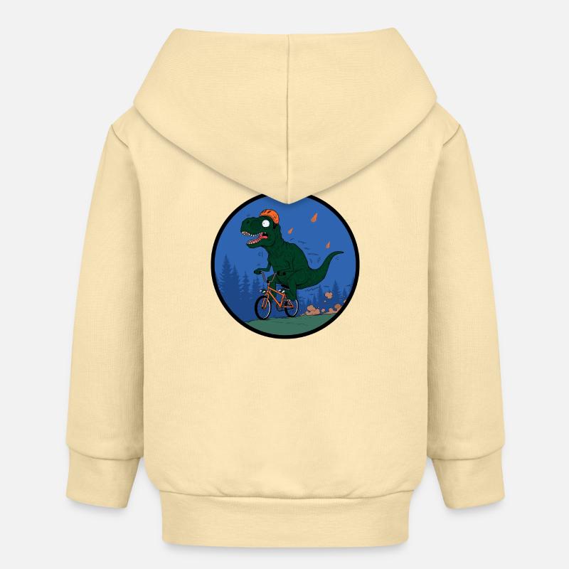Cavalier du T-Rex Aventurier - Veste à capuche bébé bio Stanley/Stella - crème