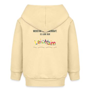 Long live recklessness – colorful & cheerful - Baby Organic Zip-up Hoodie by Stanley/Stella - cream - Back
