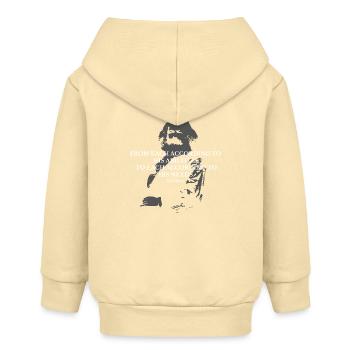 Karl Marx quote - Baby Organic Zip-up Hoodie by Stanley/Stella - cream - Back