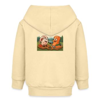 Struganina, Lachs - Fisch roh - Weiter Norden - Baby Organic Kapuzenjacke Baby Connector von Stanley/Stella - Creme - Hinten