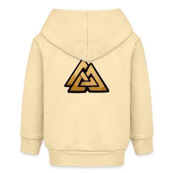 Nœud de valknut viking Wotan Wotan - Veste à capuche bébé bio Stanley/Stella - crème - Dos