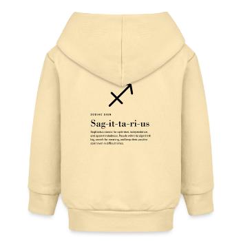 Sagittarius - Zodiac Sign - Baby Organic Kapuzenjacke Baby Connector von Stanley/Stella - Creme - Hinten