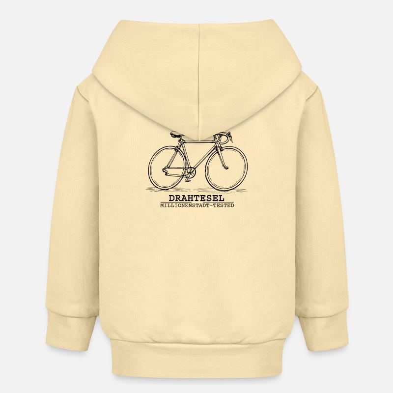 Vélo - Veste à capuche bébé bio Stanley/Stella - crème