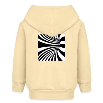 Monochrome Spiral Flux - Veste à capuche bébé bio Stanley/Stella - crème - Dos