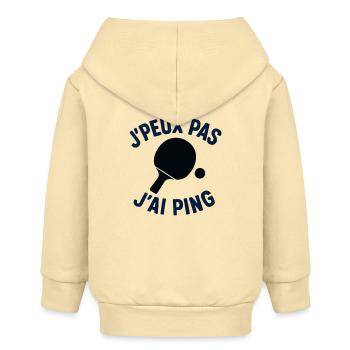 Ich kann nicht, ich ping. - Baby Organic Kapuzenjacke Baby Connector von Stanley/Stella - Creme - Hinten