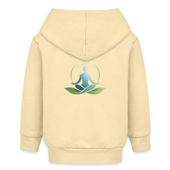 Natur-Yoga-Symbol – Gleichgewicht und Ruhe - Baby Organic Kapuzenjacke Baby Connector von Stanley/Stella - Creme - Hinten