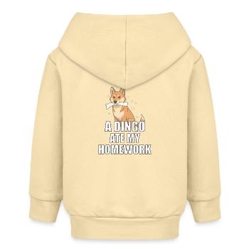 A Dingo Ate My Homework - Baby Organic Kapuzenjacke Baby Connector von Stanley/Stella - Creme - Hinten