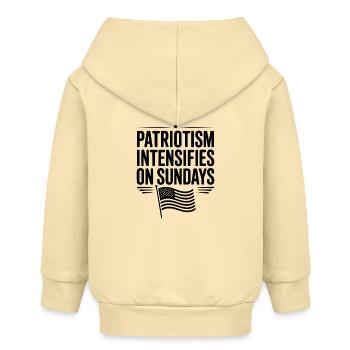 Der Patriotismus intensiviert sich sonntags - Baby Organic Kapuzenjacke Baby Connector von Stanley/Stella - Creme - Hinten
