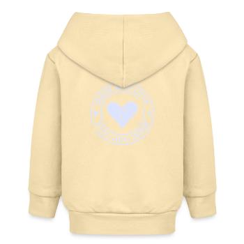 Bébé bleu - made with love - Baby Organic Kapuzenjacke Baby Connector von Stanley/Stella - Creme - Hinten