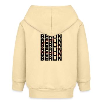 BERLIN UMRISS, DIT IS BERLIN - Baby Organic Kapuzenjacke Baby Connector von Stanley/Stella - Creme - Hinten