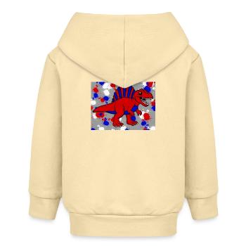 Spinosaurus dino - Baby Organic Zip-up Hoodie by Stanley/Stella - cream - Back