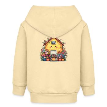 Kuscheliges Blütenhaus - Baby Organic Kapuzenjacke Baby Connector von Stanley/Stella - Creme - Hinten