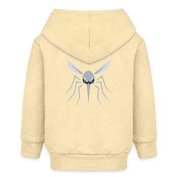 Moskito, Mücke, Insekt, Böse - Baby Organic Kapuzenjacke Baby Connector von Stanley/Stella - Creme - Hinten