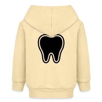 Zahn Symbol - Baby Organic Kapuzenjacke Baby Connector von Stanley/Stella - Creme - Hinten
