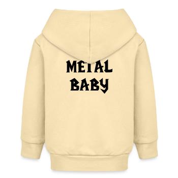 bébé metal metal baby musique metal bébé Rock - Veste à capuche bébé bio Stanley/Stella - crème - Dos