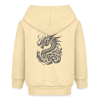Stammesdrache - Baby Organic Kapuzenjacke Baby Connector von Stanley/Stella - Creme - Hinten